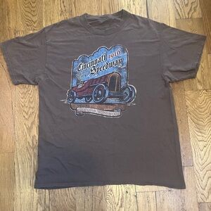 Dave Miller Authentic Shirts Cincinnati Speedway 1916 Brown Men's L Large Rare